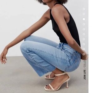 ZARA CROP FLARE JEANS